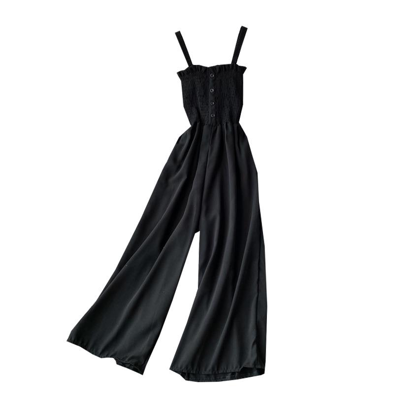 Korean Style Summer New Sweet Ruffled off-the-Shoulder Tube Top Jumpsuit Slim Fit Sleeveless Sling Wide Leg Jumpsuit - Image 6