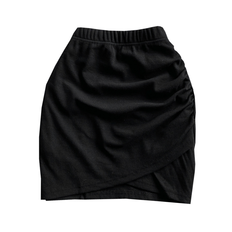 Solid Color Temperament Irregular Skirt Summer New High Waist Slim Slimming A- line Sheath Skirt Short Skirt - Image 6