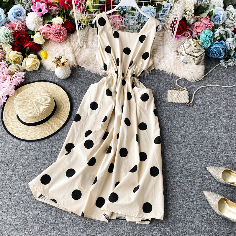 New Polka Dot Dress Summer Waist Partysu Temperamental High Waist Korean Style Trendy Skirt Women's Casual - Image 3