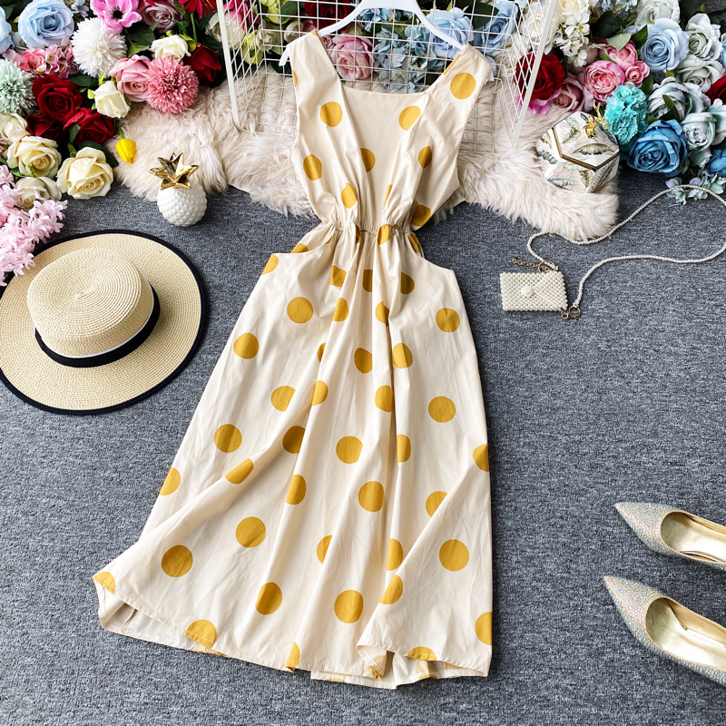 New Polka Dot Dress Summer Waist Partysu Temperamental High Waist Korean Style Trendy Skirt Women's Casual - Image 4