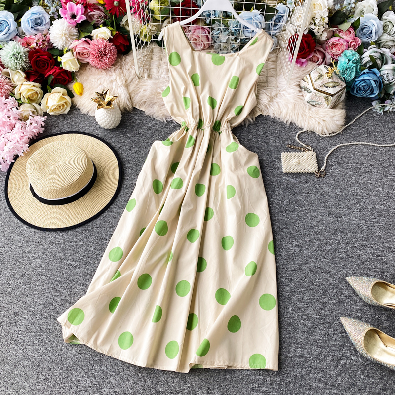 New Polka Dot Dress Summer Waist Partysu Temperamental High Waist Korean Style Trendy Skirt Women's Casual - Image 5